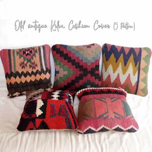 【送料無料】【買い付け 1点物】KILIM キリム　オールドキリム　クッションカバー(5色)｜paduu