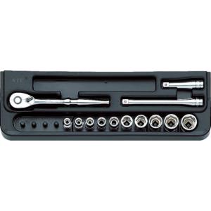 TONE ソケットレンチセット 6角タイプ 差込角6．35mm 25点