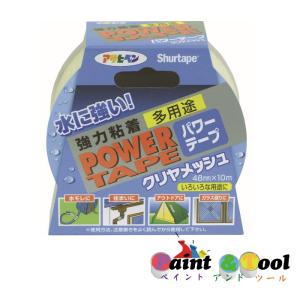 パワーテープ　４８mm巾×１０ｍ　クリヤメッシュ　T104【アサヒペン】｜paintandtool