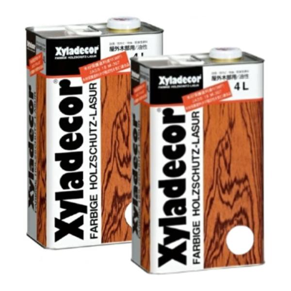 キシラデコール 各色 (4L×2缶セット) 注ぎ口(ベロ付き)【大阪ガスケミカル株式会社】油性 木部...