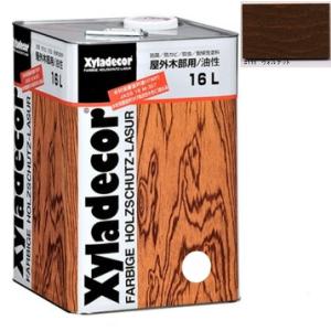 キシラデコール＃111ウォルナット16L 注ぎ口(ベロ付き)【大阪ガスケミカル株式会社】油性 木部 ...