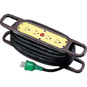 日動 ハンドリール 電流コントロールリール 100V 2芯×3m 黒