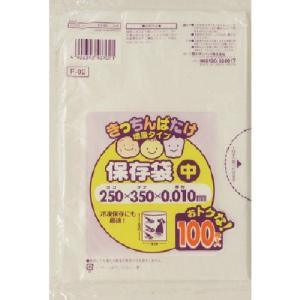 サニパック　Ｆ−０２きっちんばたけ保存袋（中）半透明１００枚（F02HCL）