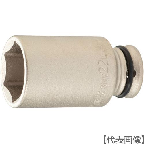 ＴＯＮＥ　インパクト用ロングソケット　差込角９．５ｍｍ　対辺寸法２２ｍｍ　全長５５ｍｍ（387-55...