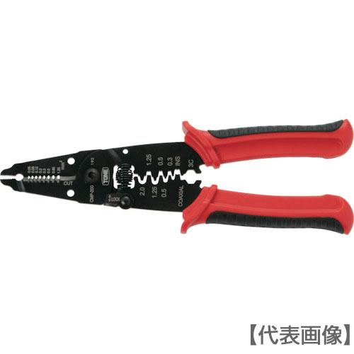 ＴＯＮＥ　手動圧着工具　電工ペンチ　全長２２０ｍｍ（CMP-200）858-6305【ＴＯＮＥ（株）...