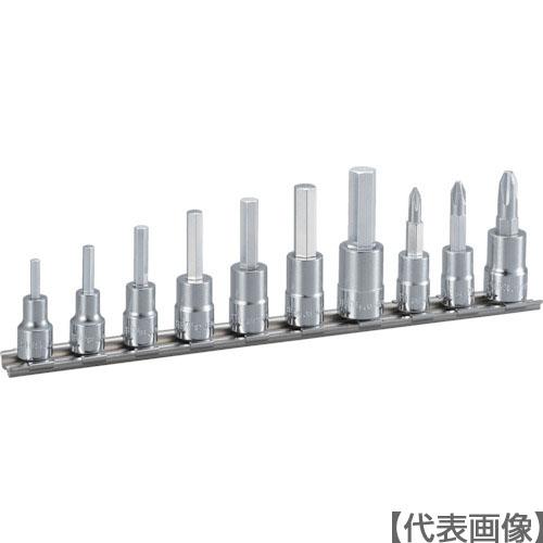 ＴＯＮＥ　ヘキサゴンソケットセット（ホルダー付）インチサイズ　１０ｐｃｓ（HHB210）781-12...