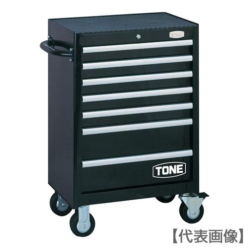 ＴＯＮＥ　ローラーキャビネット　ブラック（WS207B）465-3670【ＴＯＮＥ（株）】※取寄品メ...