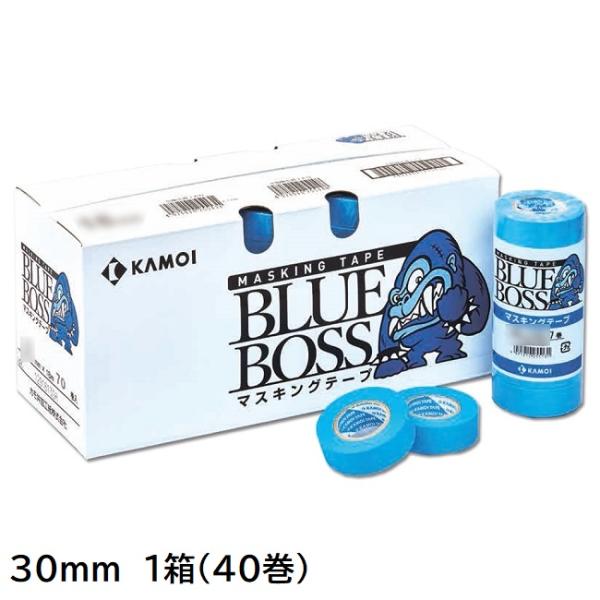 BLUE BOSS　車輛塗装用マスキングテープ　30mm　1箱(40巻入り)【カモ井加工紙】※取り寄...