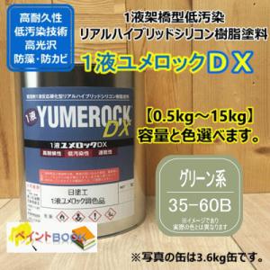 【日塗工 35-60B】 マンセル 5GY6/1 グリーン系 1液型シリコン樹脂塗料 建物 壁 屋根 塗装 ペンキ ロックペイント ユメロックDX 弱溶剤