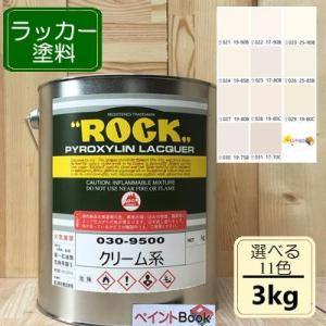 ラッカー塗料【3kg】クリーム色 ベージュ DIY 木 鉄 塗装 ペンキ 日塗工