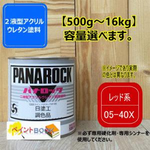 【日塗工 05-40X】レッド系 マンセル 5R4/14 パナロック 2液型ウレタン塗料 自動車 工...