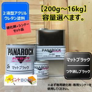 【マットブラック】 【主剤+硬化剤+シンナー】 つや消し黒 パナロックパナロック 2液型ウレタン塗料...