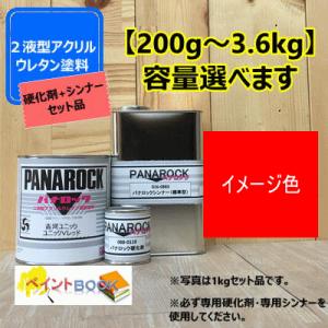 【古河ユニック ユニックVレッド】【主剤+硬化剤+シンナー】 パナロック 500g〜選べます 2液型ウレタン塗料 赤色 クレーン アーム ペンキ ロックペイント