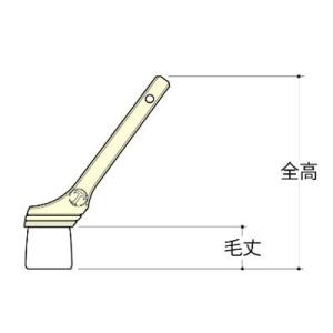 プラグレ ハード(青) 刷毛【30mm〜幅サイ...の詳細画像2