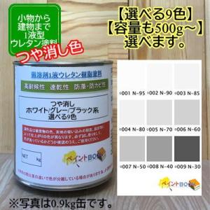 【つや消し】ウレタン塗料 ホワイト/グレー/ブラック 【500g〜選べます】 白 黒 DIY 建物 木 鉄 塗装 ペンキ 日塗工｜paintbook