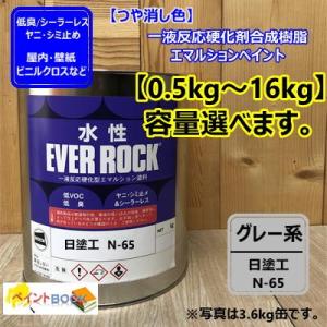 水性塗料 【つや消し 日塗工 N-65】 マンセル N6.5 DIY 建物 壁紙　ビニルクロス 塗装...