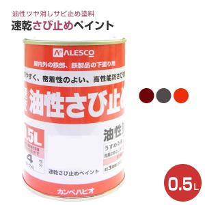 速乾さび止めペイント 各色　0.5L　（カンペハピオ/ペンキ/塗料）｜paintjoy