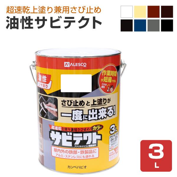 サビテクト 3L　（超速乾上塗り兼用さび止め/カンペハピオ）