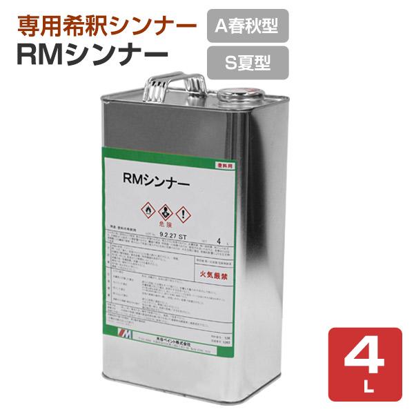 RMシンナー Ａ（春秋型）・S（夏型） ４Ｌ （水谷ペイント）