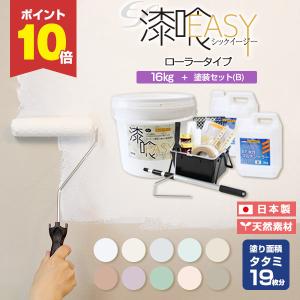 10/15限定P10倍】 EF漆喰EASY 3kg + 小面積塗装セット 塗り面積