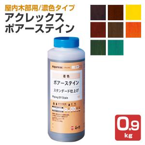 アクレックス ポアーステイン 黄・緑・茶系色　0.9kg （和信化学/Aqurex/水性/顔料/着色剤/屋内木部塗料）｜paintjoy