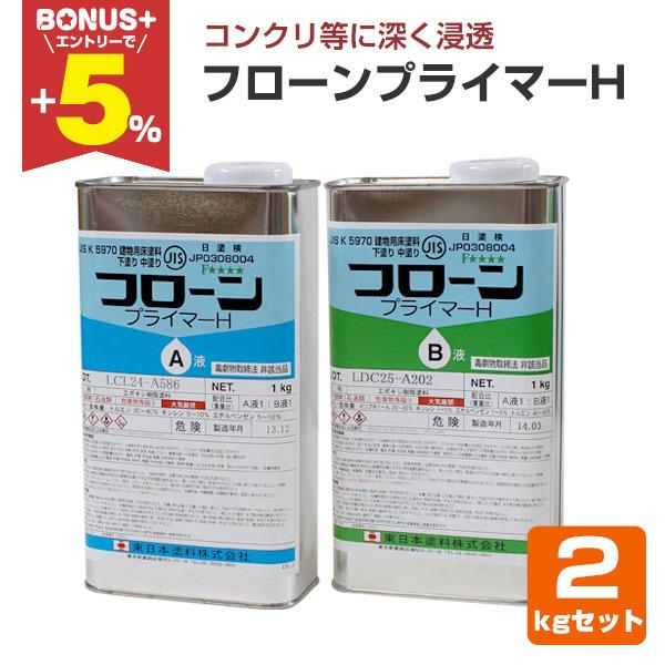 【BONUS+5%】 フローンプライマーH　2kgセット　（東日本塗料 下塗剤）
