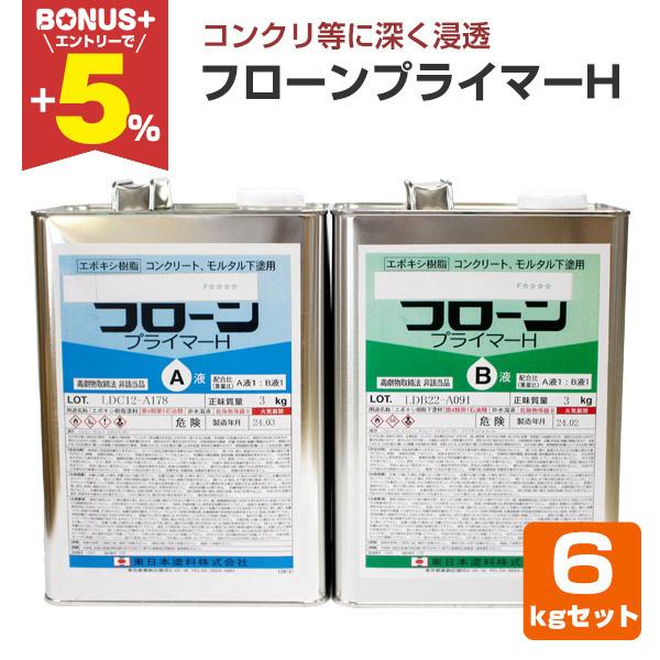 【BONUS+5%】 フローンプライマーH　6kgセット　（東日本塗料 下塗り剤）