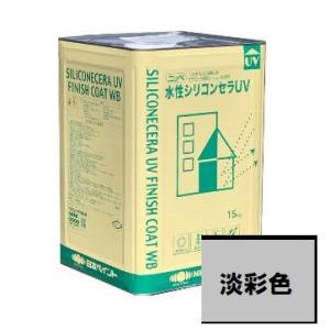 【送料無料】ニッペ　水性シリコンセラUV　つや有り　淡彩色　15ｋｇ（常備色）