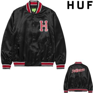 ハフ ジャケット HUF CRACKERJACK SATIN BASEBALL JACKET アウター サテンジャケット ベースボールジャケット｜pajaboo