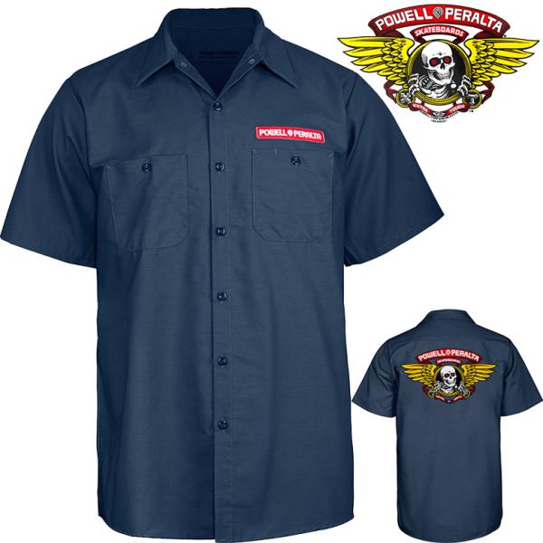 パウエル ペラルタ シャツ POWELL PERALTA WINGED RIPPER WORK SH...