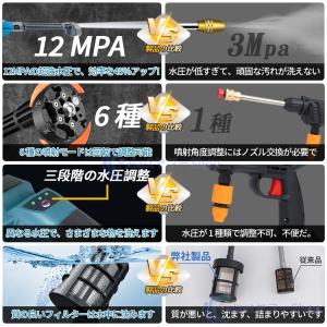 【12Mpa】高圧洗浄機 コードレス 充電式 ...の詳細画像3