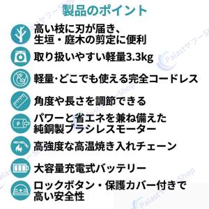 高枝 チェーンソー 充電式 高枝切り バッテリ...の詳細画像3