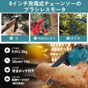【2026新型】チェーンソー 充電式 ブラシモ...の詳細画像3