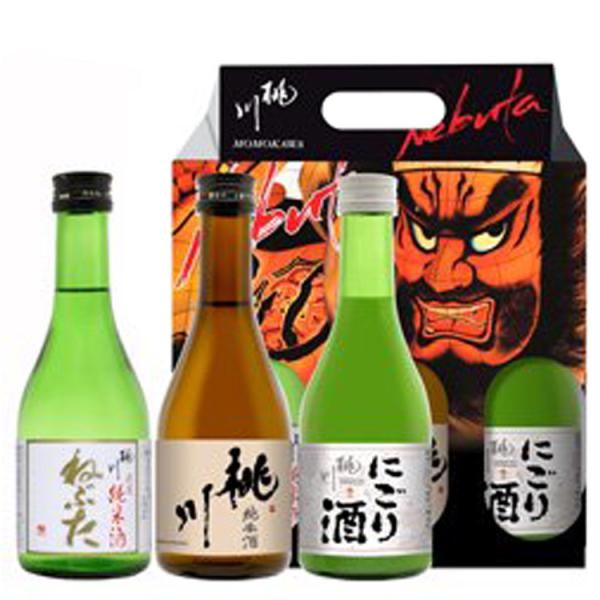 桃川 「純米酒」・「ねぶた淡麗純米酒」・桃川「にごり酒」の飲みきりサイズ　桃川「いろどりセット」（3...