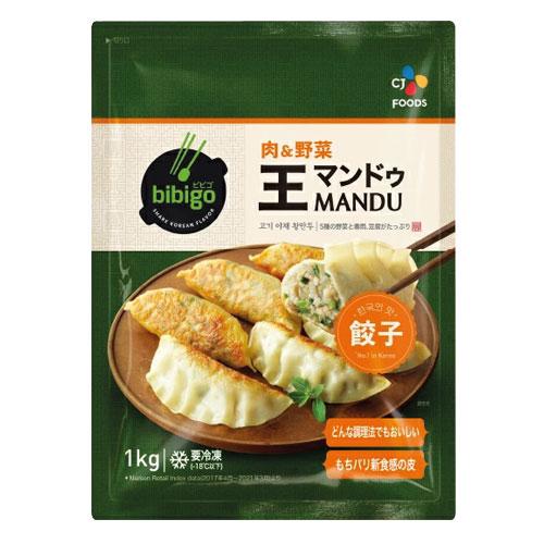 [冷凍]『CJ』bibigo王マンドゥ 肉&amp;野菜餃子(1kg・約28個入り)  ビビゴ 人気餃子 加...