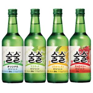 BSJ スルスル 焼酎 360ml×1本 フレーバー焼酎 オリジナル・マスカット・はちみつレモン・ストロベリー 韓国焼酎 韓国酒 韓国食品