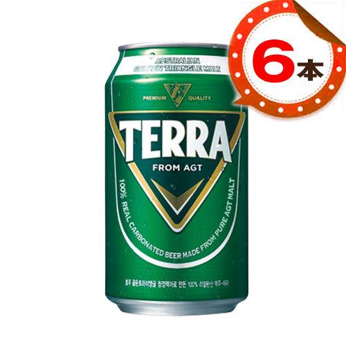 JINRO テラビール 355ml×6缶 ■1本当り470円 TERRA 眞露 韓国レギュラーラガ ...