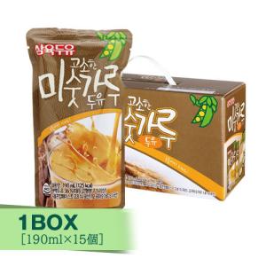 【お得★1個当り150円】『サンユク』ミスカル豆乳(1BOX=190ml×15個入)   韓国飲料｜paldo