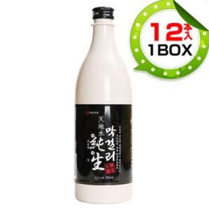 【まとめ買いお得★1本当り560円】 冷蔵 大韓酒造  純生マッコリ 1BOX=750ml×12本・...