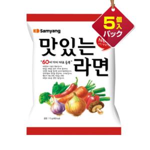 『三養』おいしいラーメン(115g×5個入りパック)<br>■1個当り202円 サムヤン 韓国ラーメン インスタントラーメン 辛い うまい｜八道韓国食品