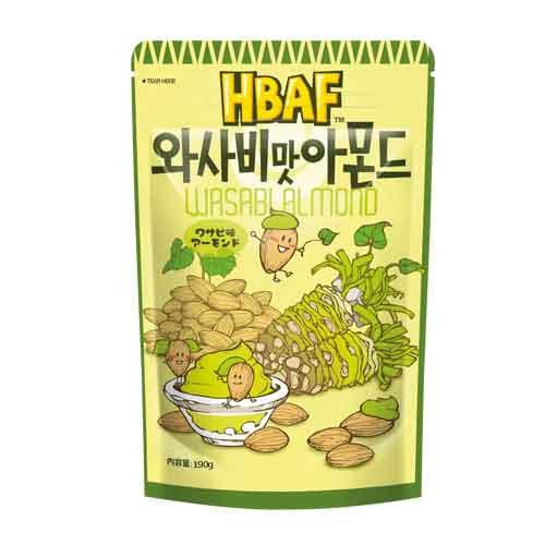 『HBAF』ワサビ味アーモンド(190g) Tom&apos;s farm ナッツ ハ二−バタ− わさび味 お...