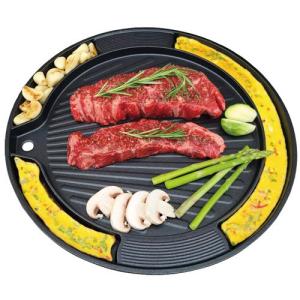 『CHEFWAY』IH焼き卵グリルパン ■サイズ(345mm) IH対応 バーベキューパン BBQ プレート 焼肉 サムギョプサル キッチン用品 調理器具｜paldo