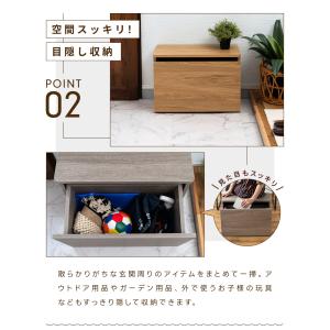 ベンチ 幅60 スツール 長椅子 玄関 収納 ...の詳細画像5