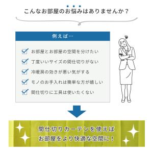 間仕切りカーテン レース 2枚組 のれん 断熱...の詳細画像3
