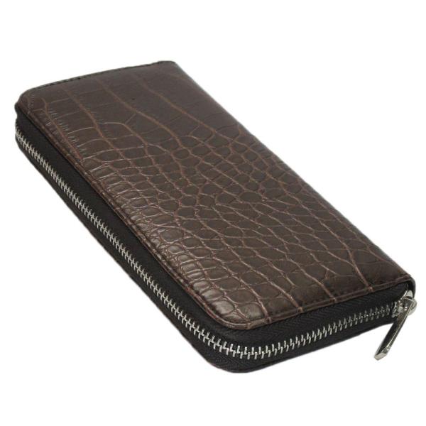 財布 長財布  ラウンドファスナー サイフ さいふ 革 レザー 小銭入れ 札入れ 茶