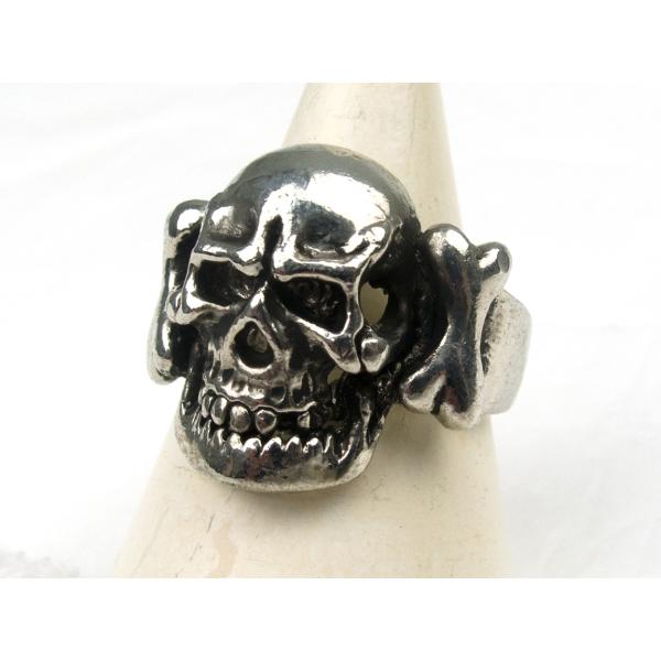 ドクロ スカルリング シルバーリング メンズ 指輪 メンズリング 010