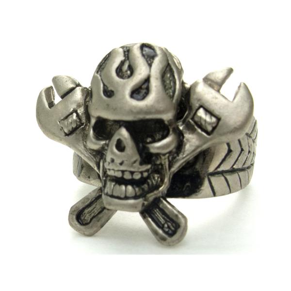 ドクロ スカルリング シルバーリング メンズ 指輪 メンズリング 014