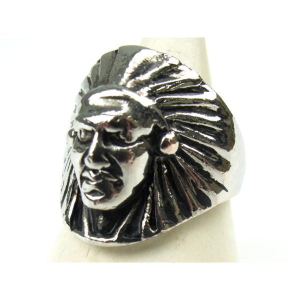 ドクロ スカルリング シルバーリング メンズ 19号 指輪 メンズリング 017