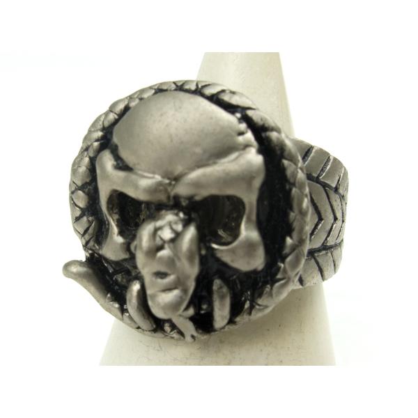 ドクロ スカルリング シルバーリング メンズ 指輪 メンズリング 024