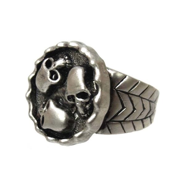 ドクロ スカルリング シルバーリング メンズ 指輪 メンズリング 029